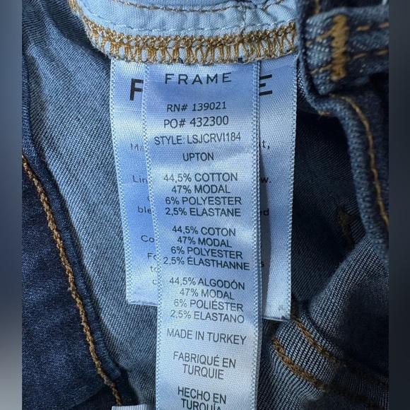 Frame le skinny de Jeanne crop 27” dark wash denim size 29 raw hem - Picture 14 of 15